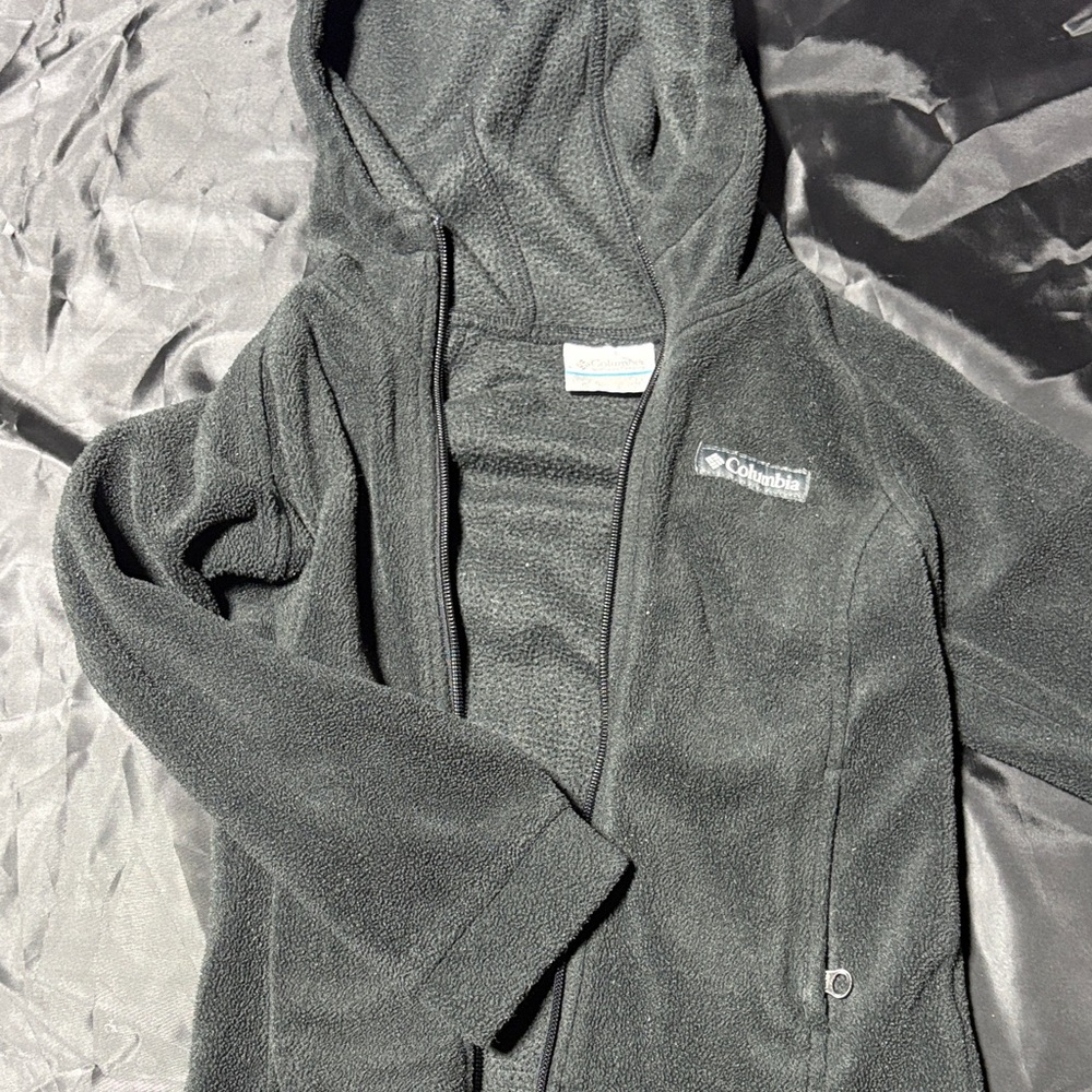 Kids Columbia Charcoal Hooded Fleece Jacket